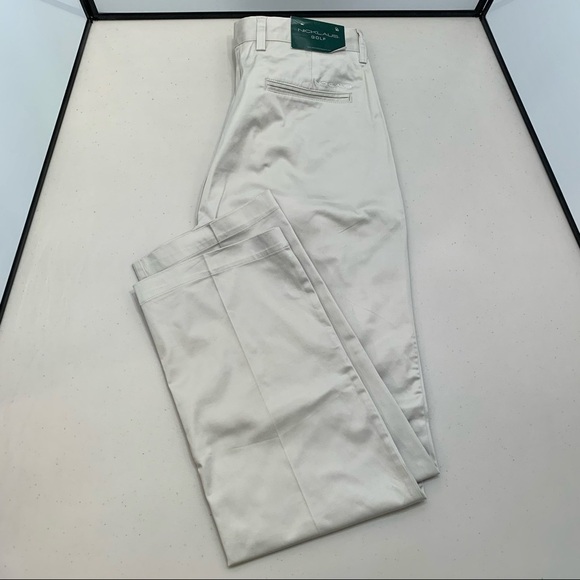 Nicklaus Golf Pants Adult Size 34X32 Beige Pleated Men - Picture 1 of 9